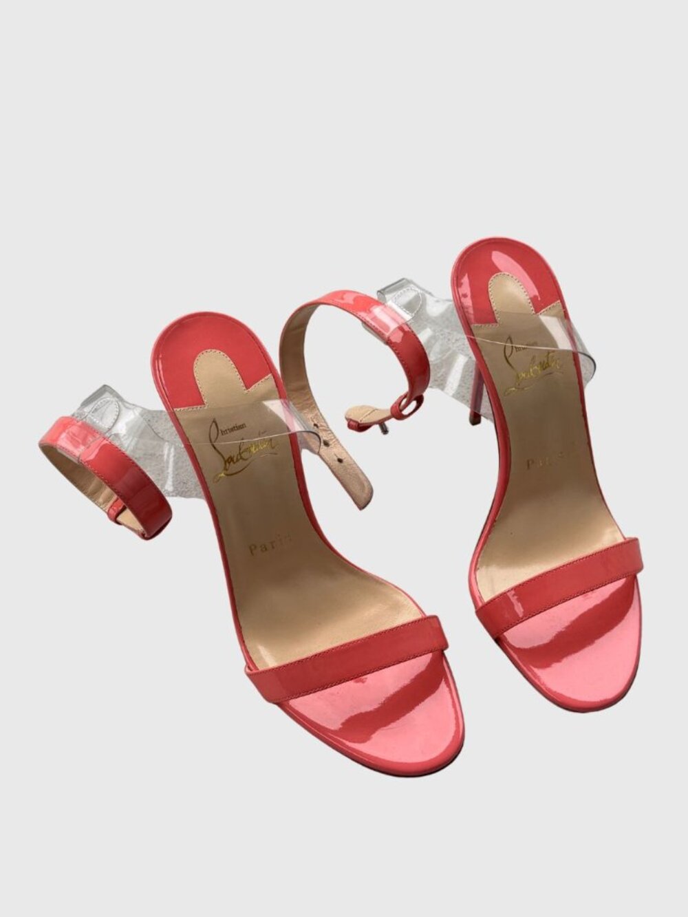 Christian Louboutin Coral PVC Heels 37.5